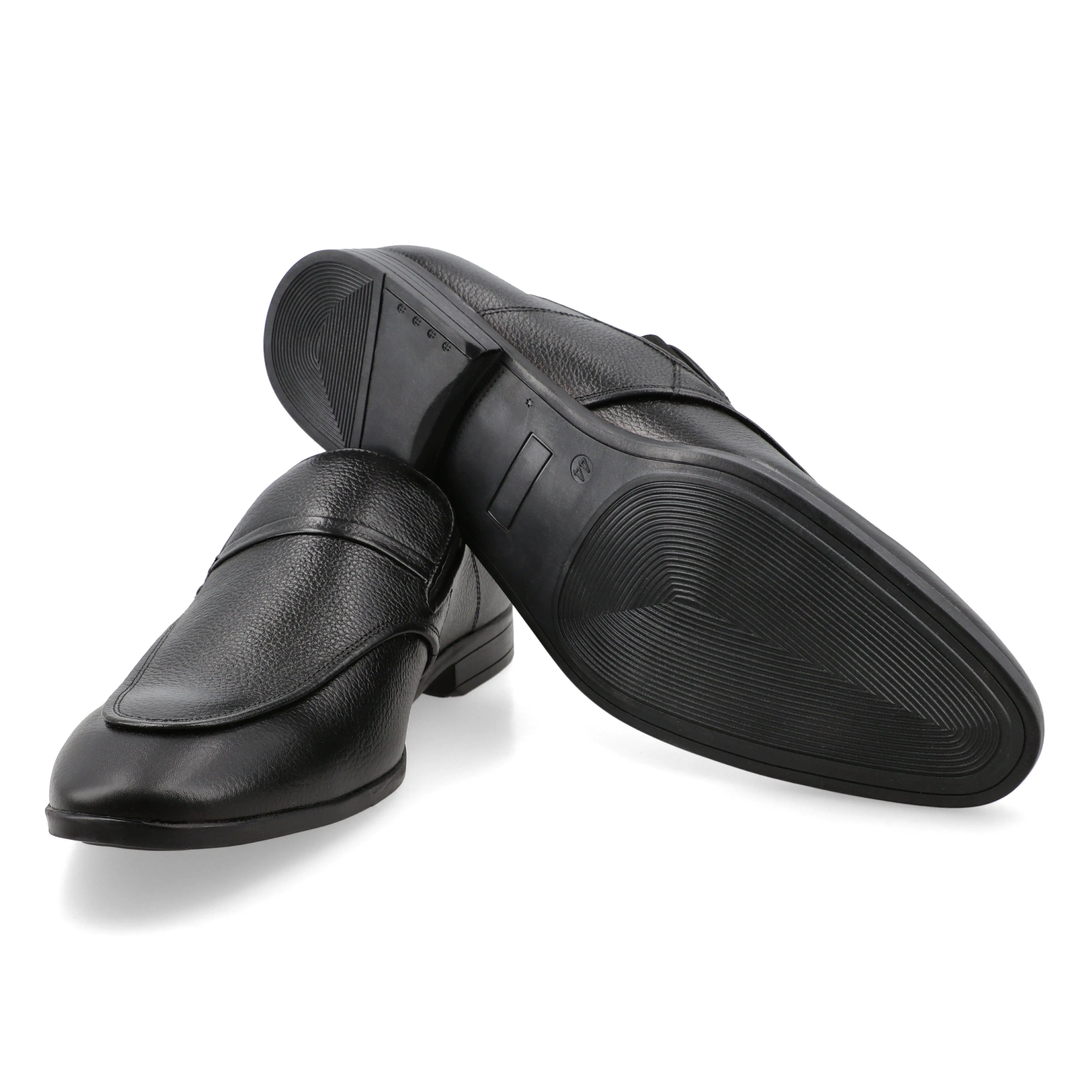 Classy Thin Strapped Loafers - Black