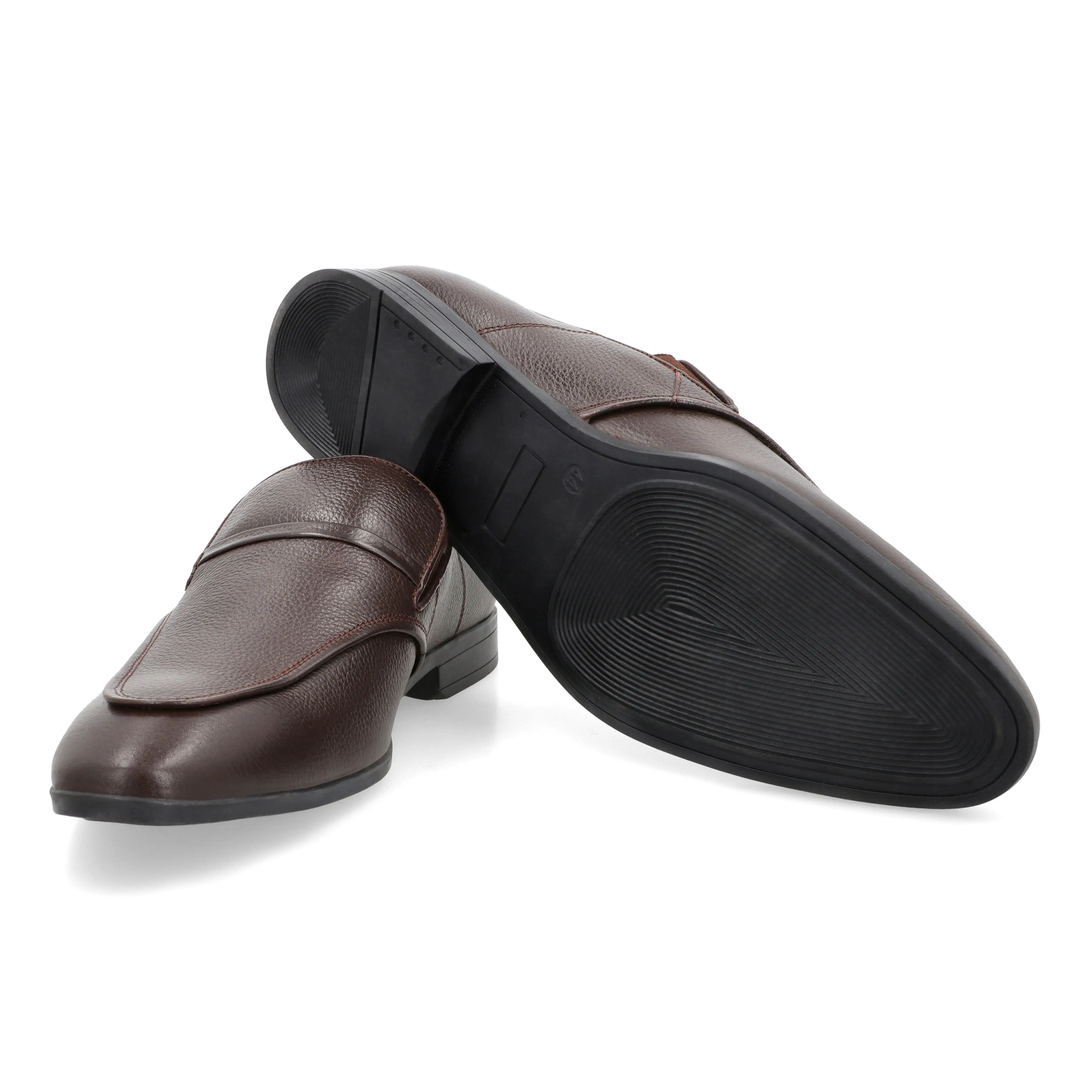 Classy Thin Strapped Loafers - Brown