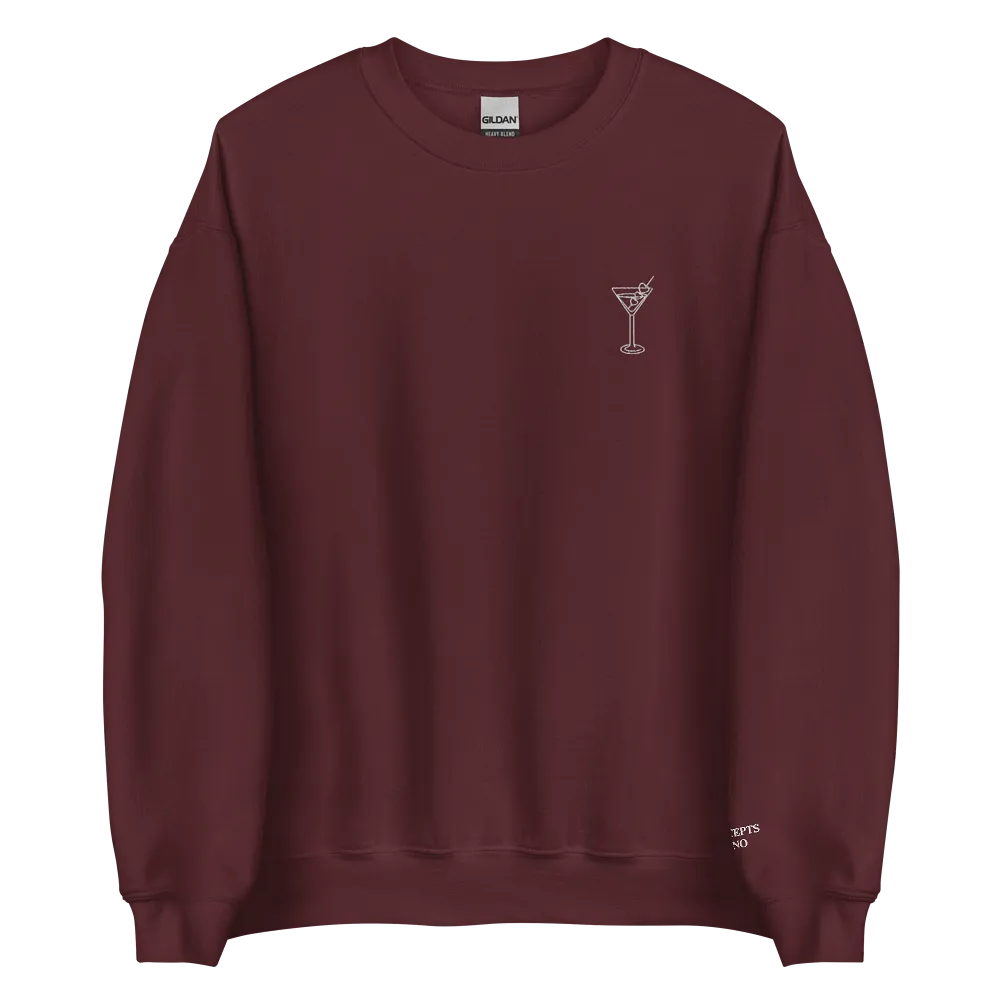 Concepts Reno We Love It Dirty  Martini Sweatshirt- Wine