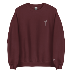 Concepts Reno We Love It Dirty  Martini Sweatshirt- Wine