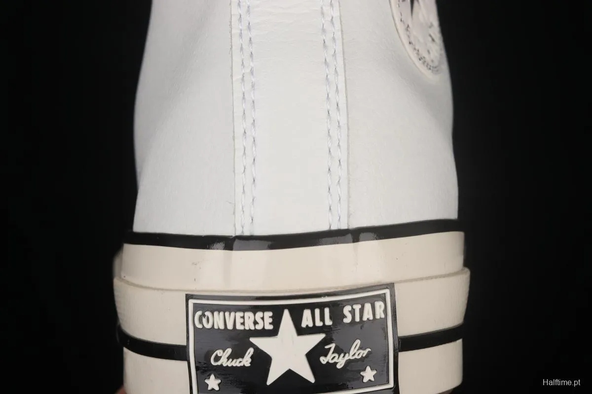 Converse Chuck 70 Converse white leather high-top casual board shoes 167064C