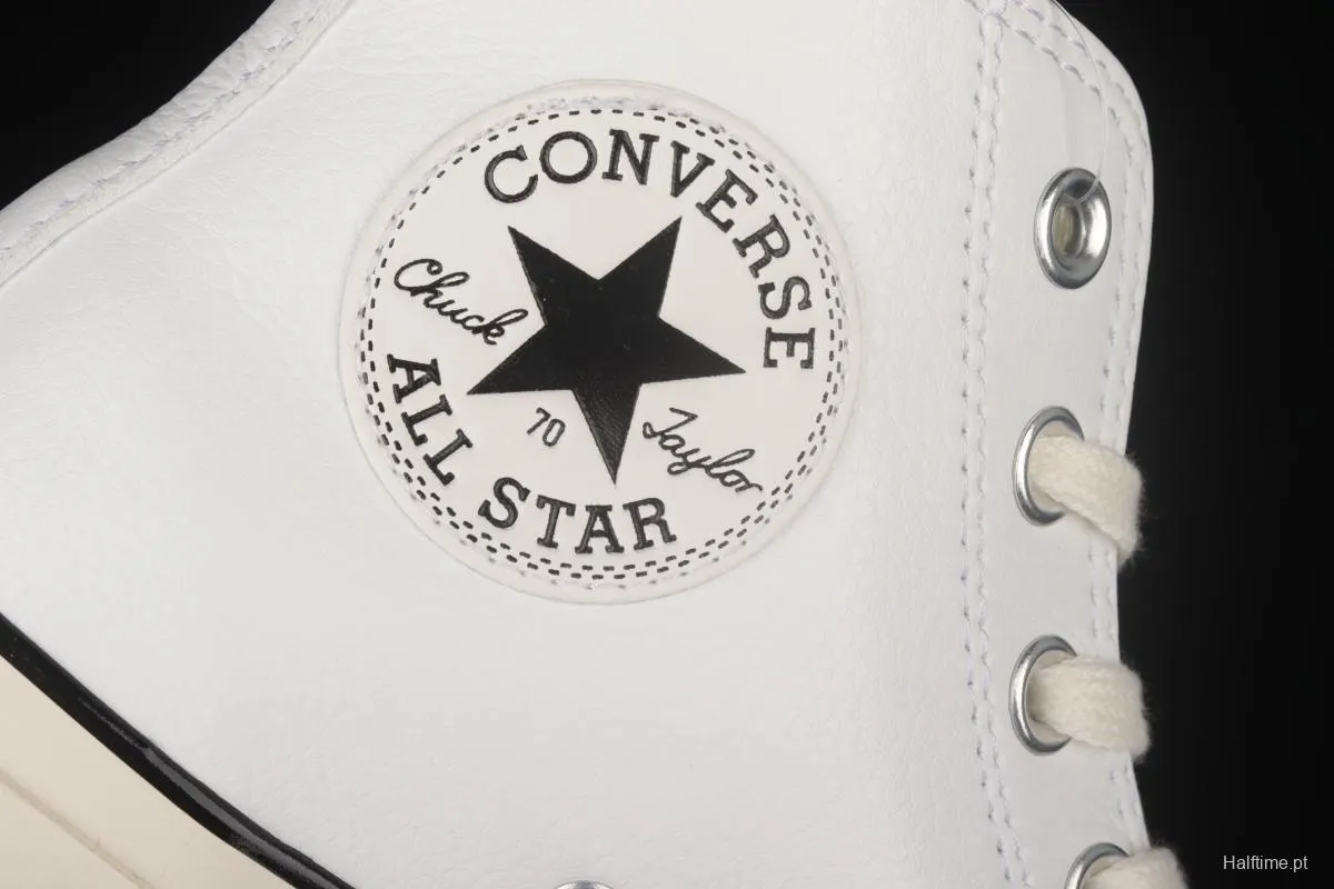 Converse Chuck 70 Converse white leather high-top casual board shoes 167064C