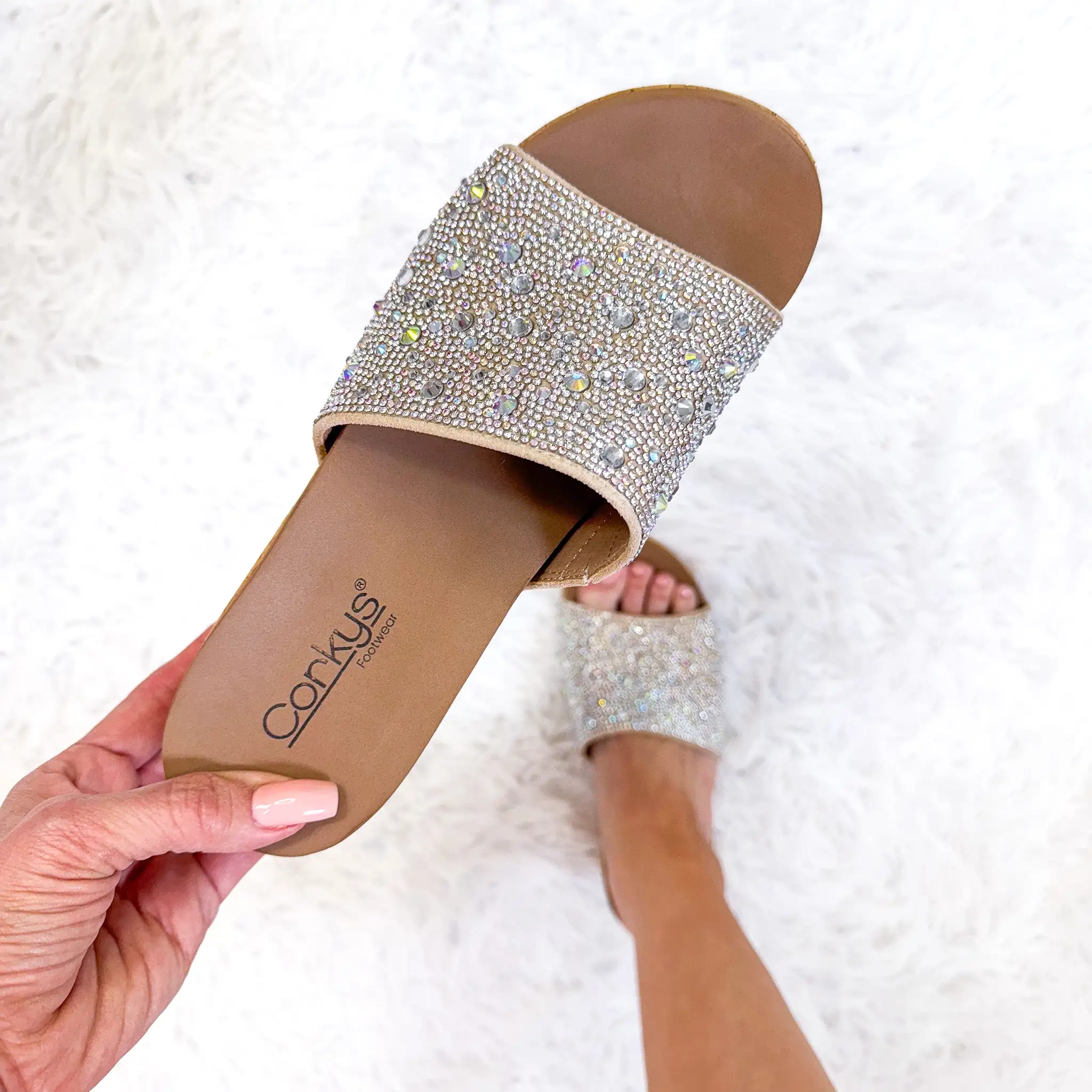 Corkys's Sunlight Clear Bling Wedge