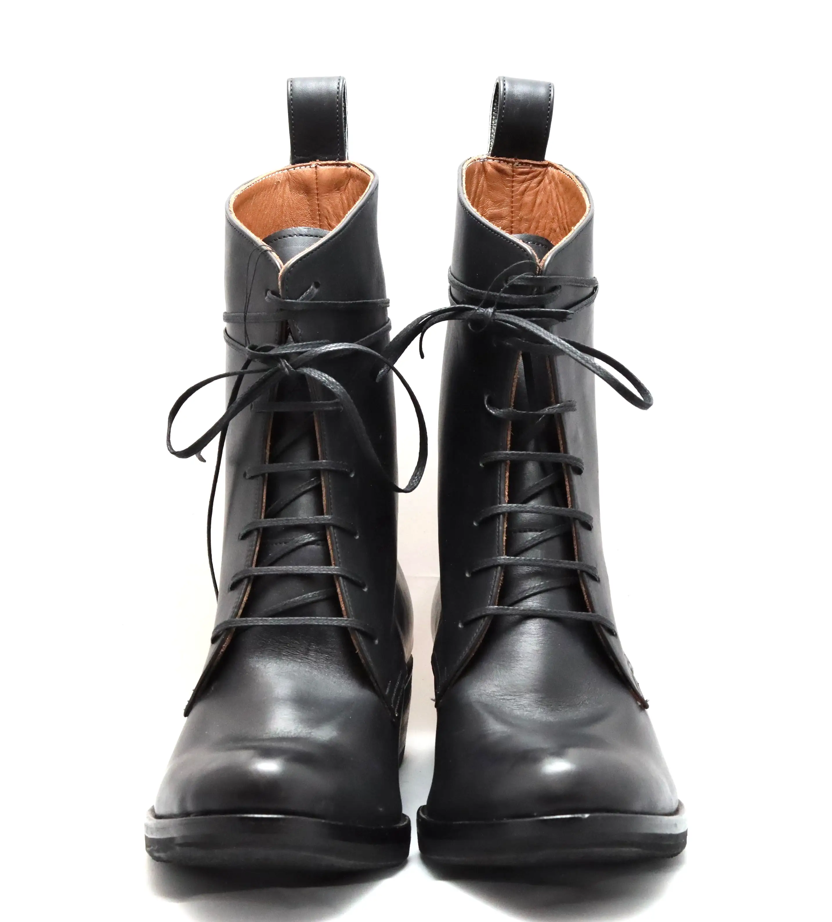 Derby Boot high | Black | calf