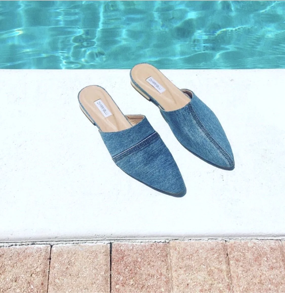 Dokh Mules - Denim Blue