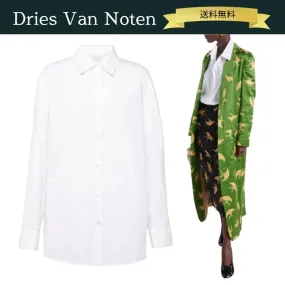 Dries Van Noten  |Long Sleeves Plain Cotton Office Style Formal Style