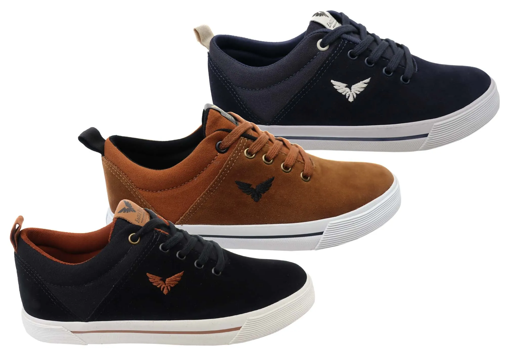 Eagle Fly Mark Mens Comfortable Lace Up Casual Shoes Made In Brazil