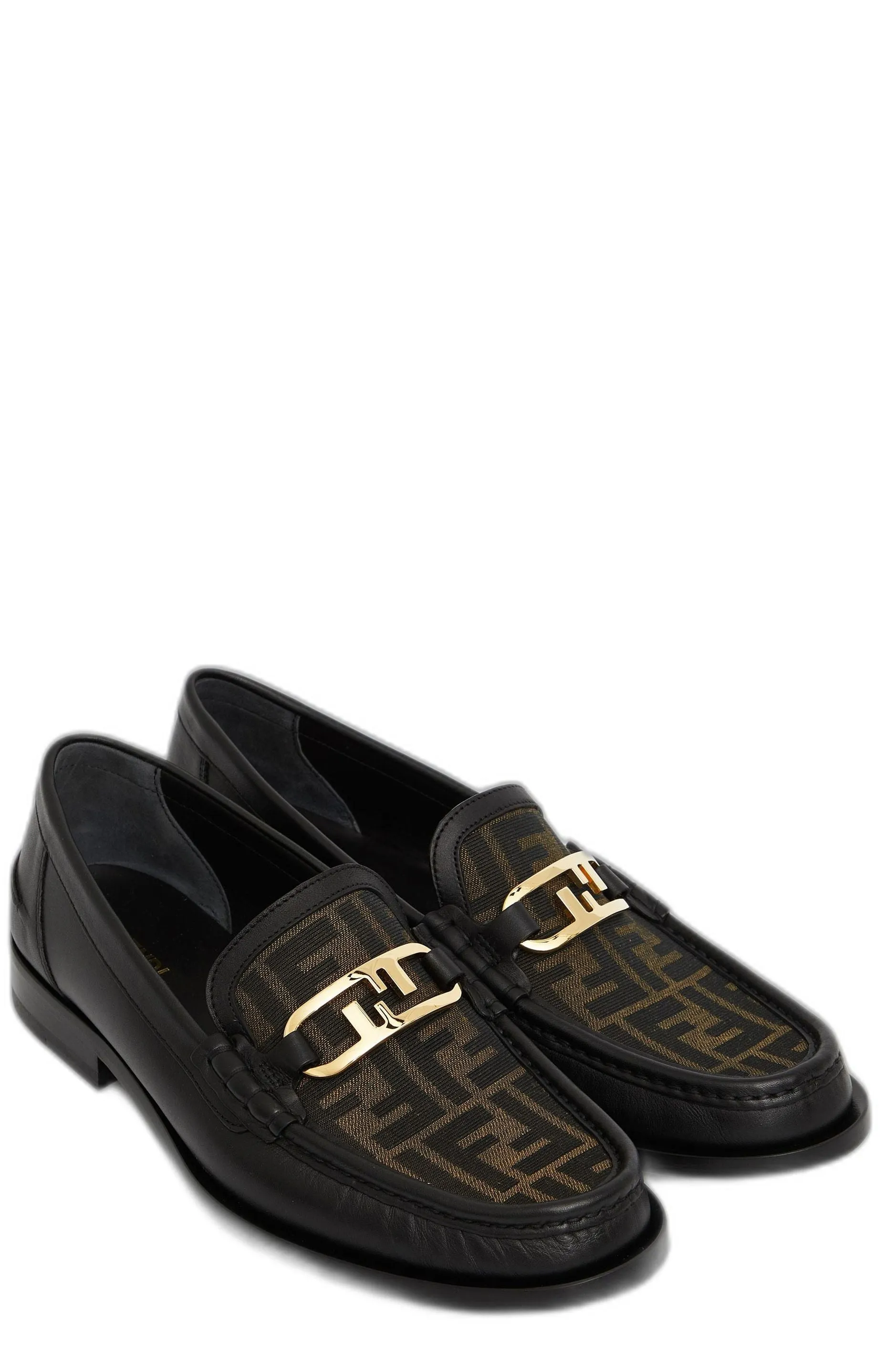 Fendi FF Logo Pattern Slip-On Loafers