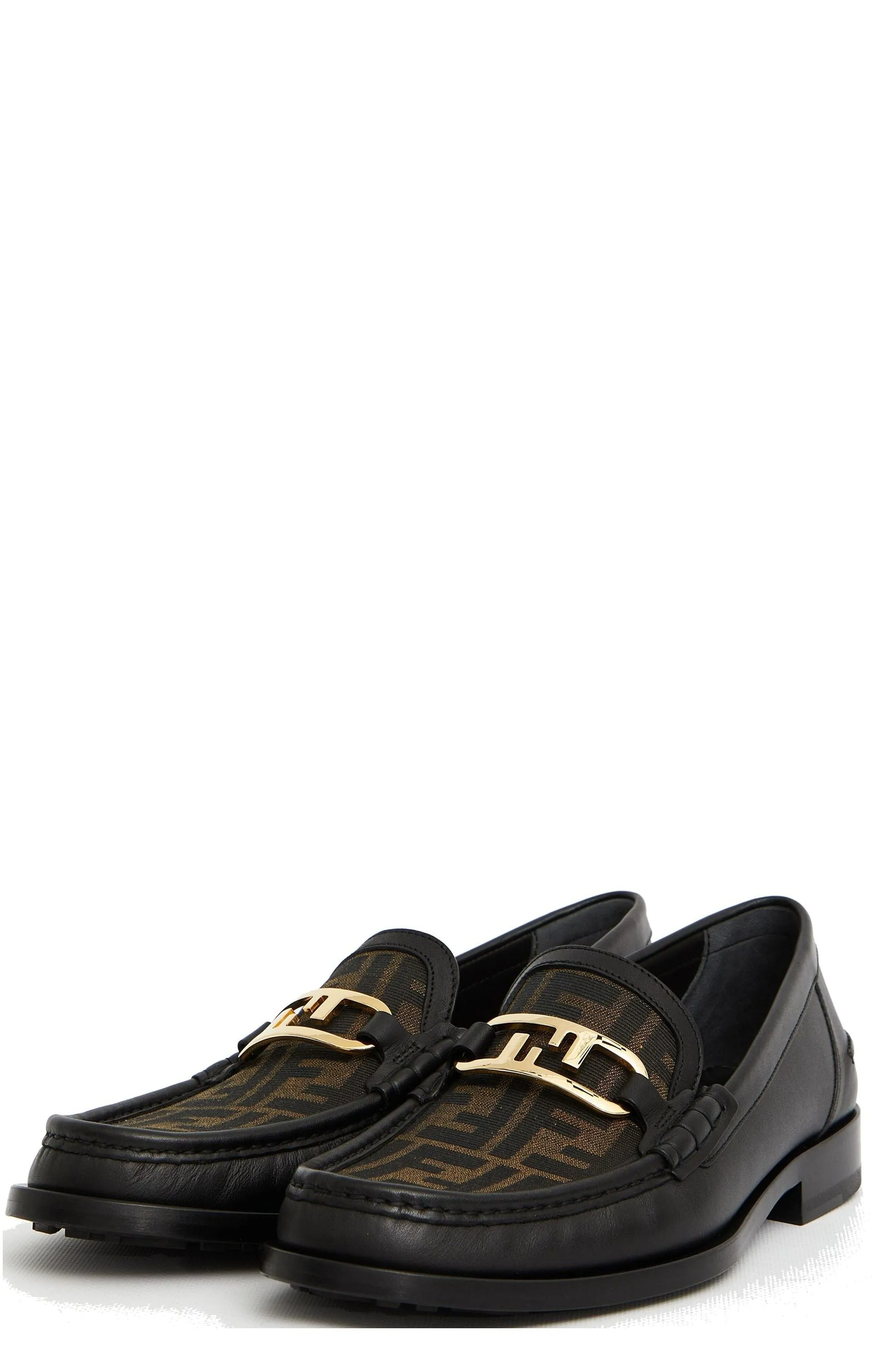 Fendi FF Logo Pattern Slip-On Loafers