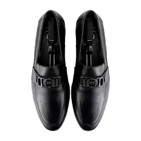 FHS Brass Buckled Loafers-Black