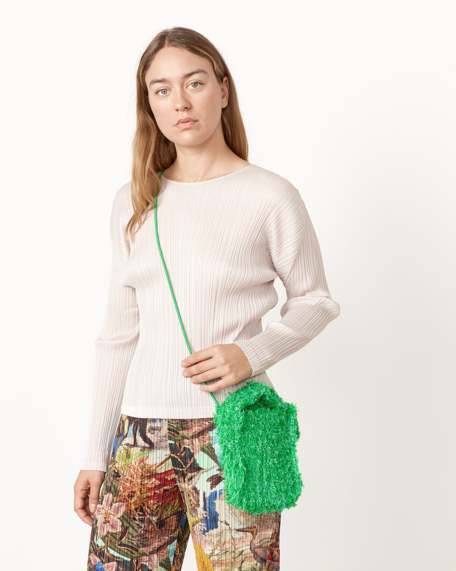 Fluffy Bag in Green