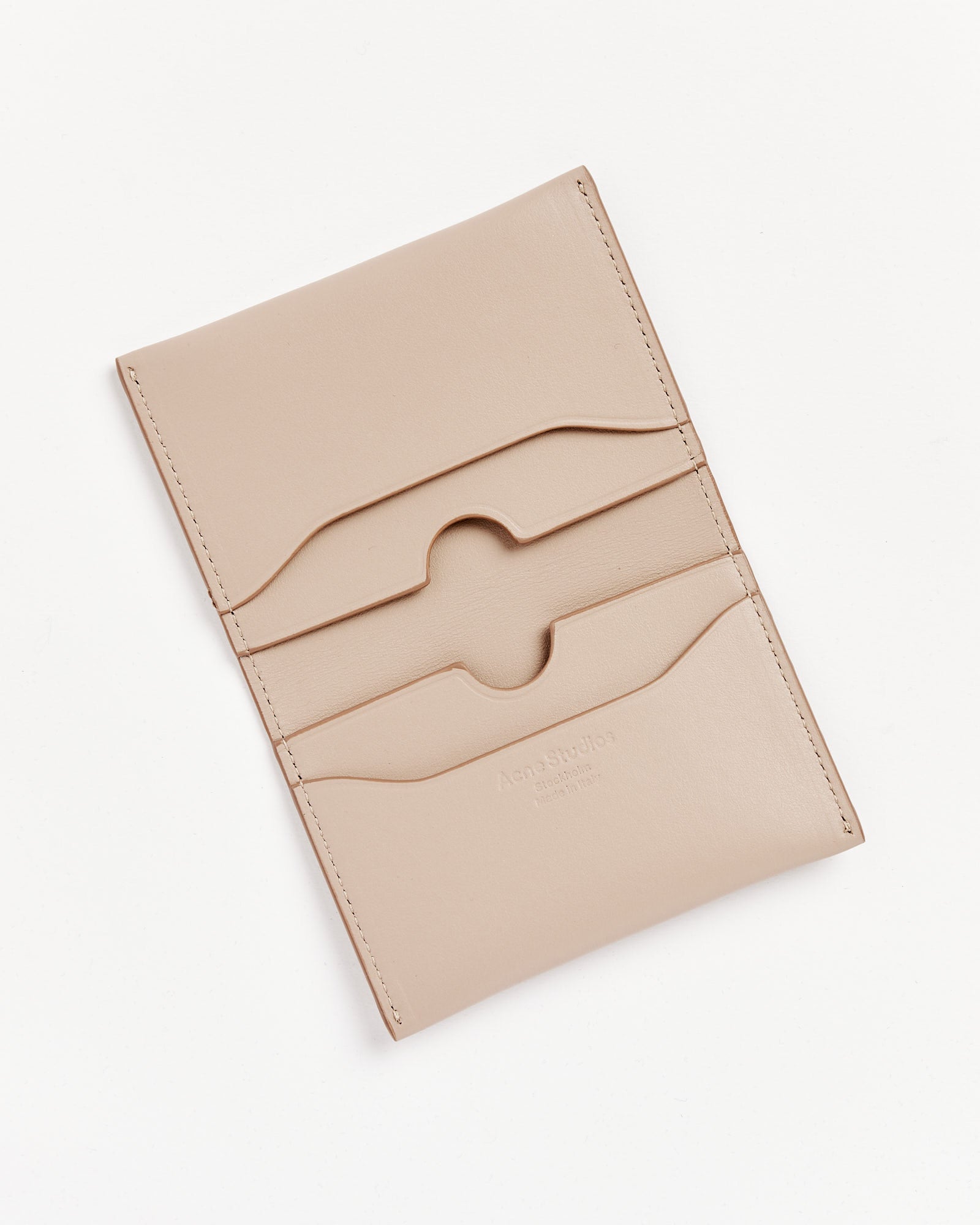 Folded Wallet in Taupe Beige