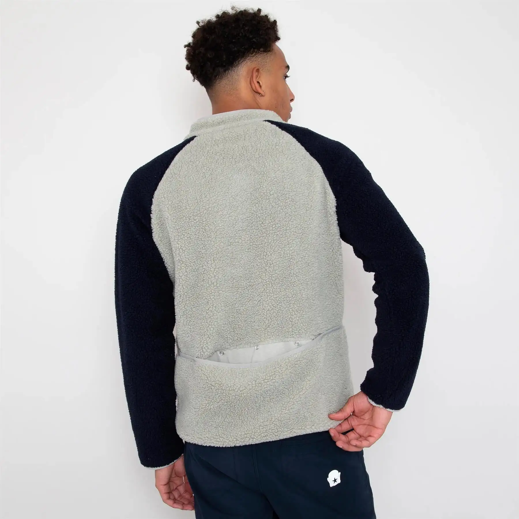 Himalayas Fleece Mid Layer Ash Grey/Deep Navy - SS24