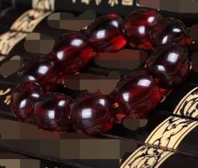 Huge Men-made Red Wine Red Amber 20mm Bead on Elastic String Bracelet for Men /Women