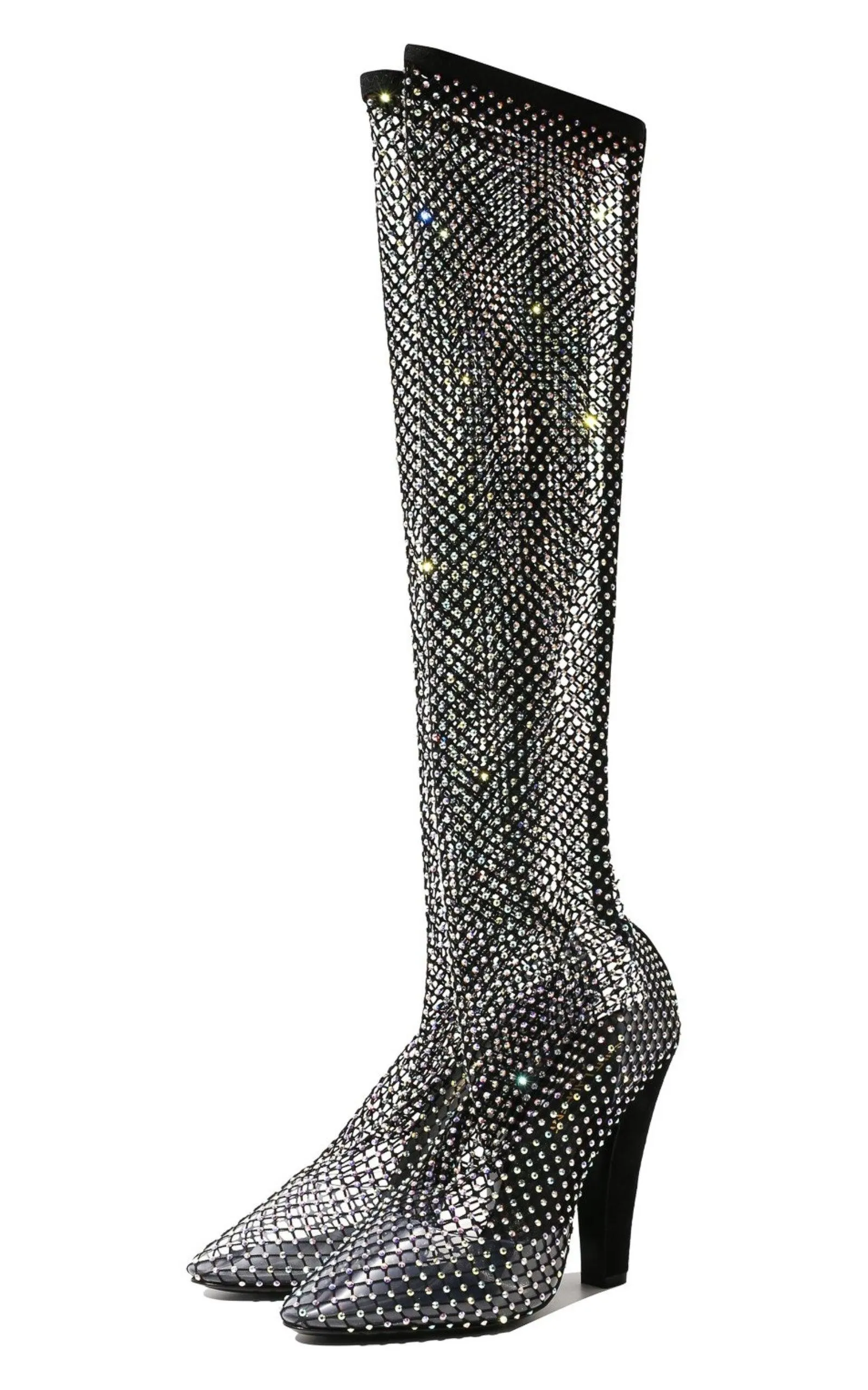 Koller Rhinestone Mesh Boots