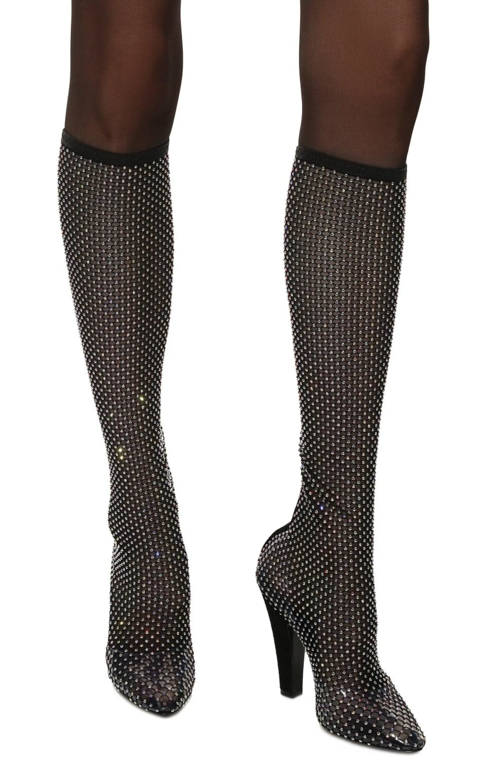 Koller Rhinestone Mesh Boots