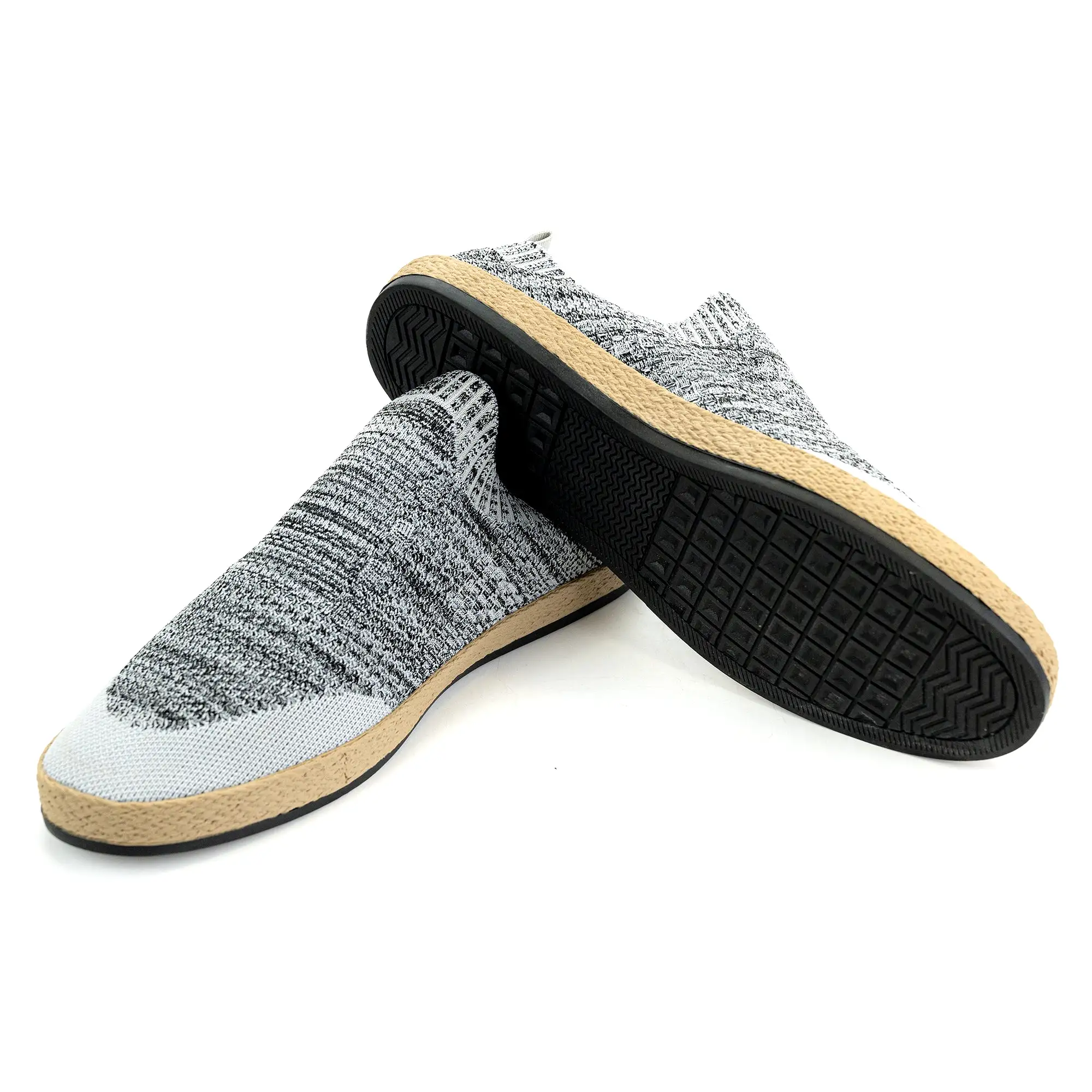 Laceless Knitted Sneakers-Grey