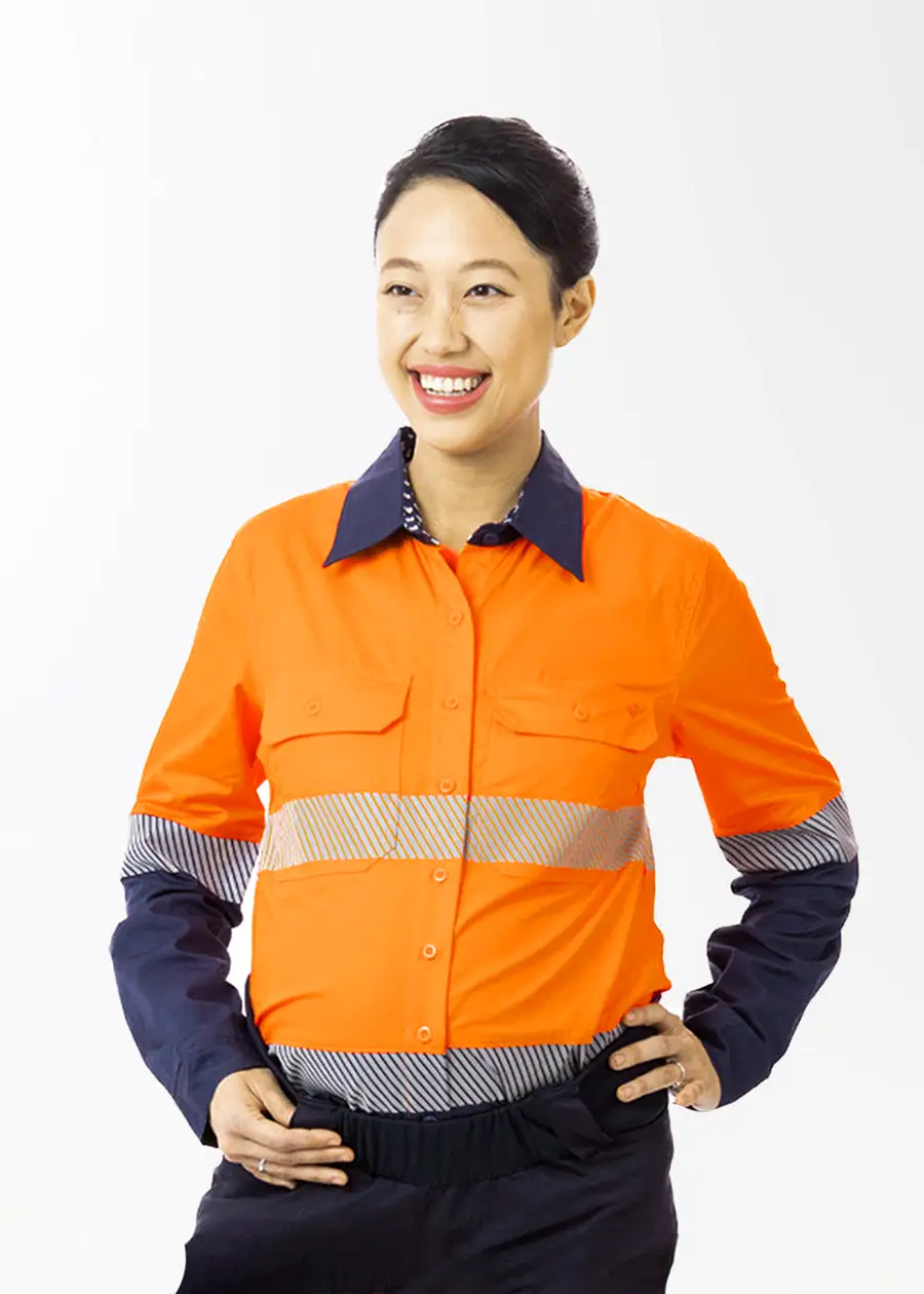 Mae hi vis maternity work shirt