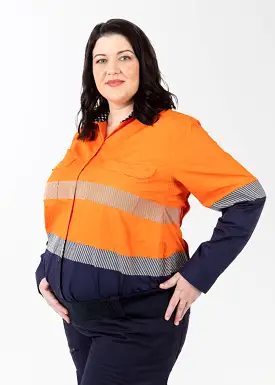 Mae hi vis maternity work shirt