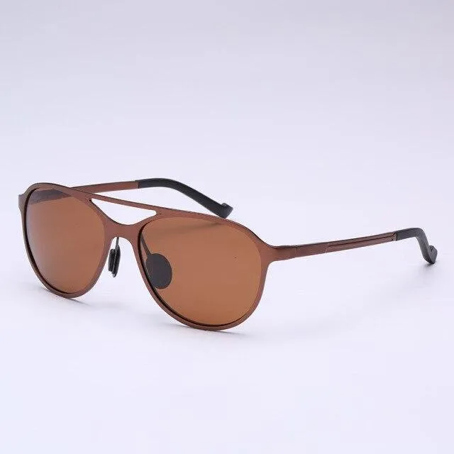 Men's Aluminum Magnesium Double Bridge Polarized Sunglasses