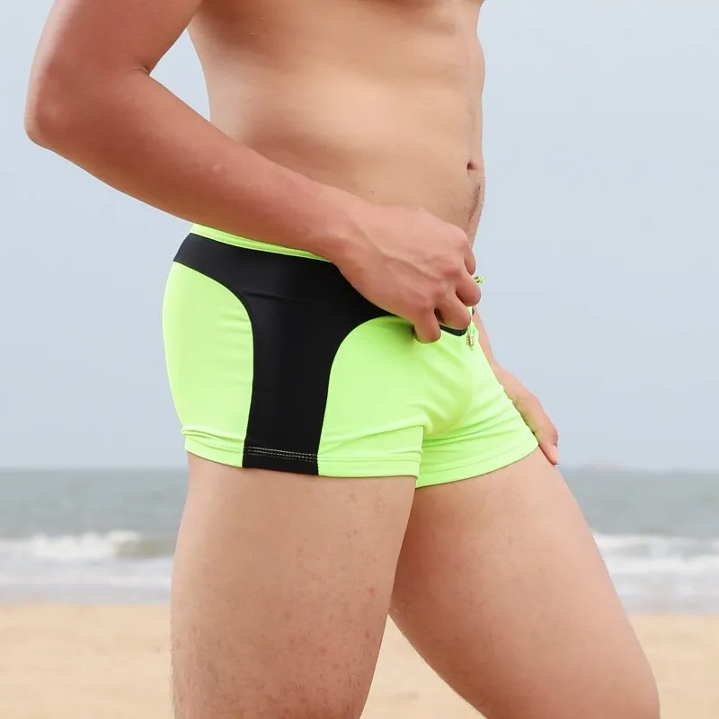 Men's Beach Trunks Underpants Push-Up Low Waist Swimwear