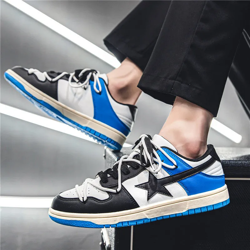 Men's Colorblock Sneakers Low-top Casual Board Shoes