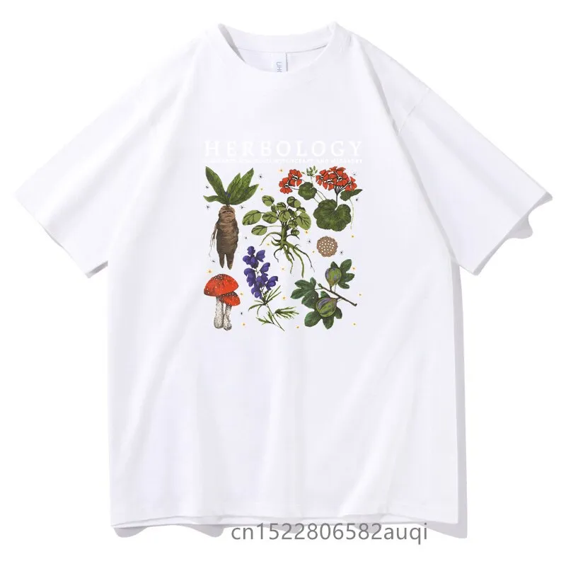 Men's Hip Hop Swag Herbology Funny Classic 100% Cotton Oversized T-shirt