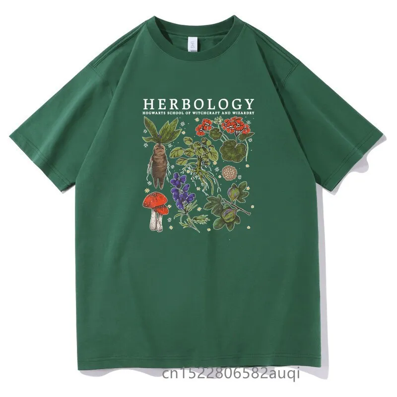 Men's Hip Hop Swag Herbology Funny Classic 100% Cotton Oversized T-shirt