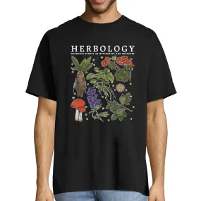 Men's Hip Hop Swag Herbology Funny Classic 100% Cotton Oversized T-shirt