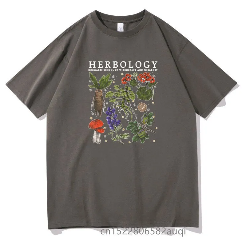 Men's Hip Hop Swag Herbology Funny Classic 100% Cotton Oversized T-shirt