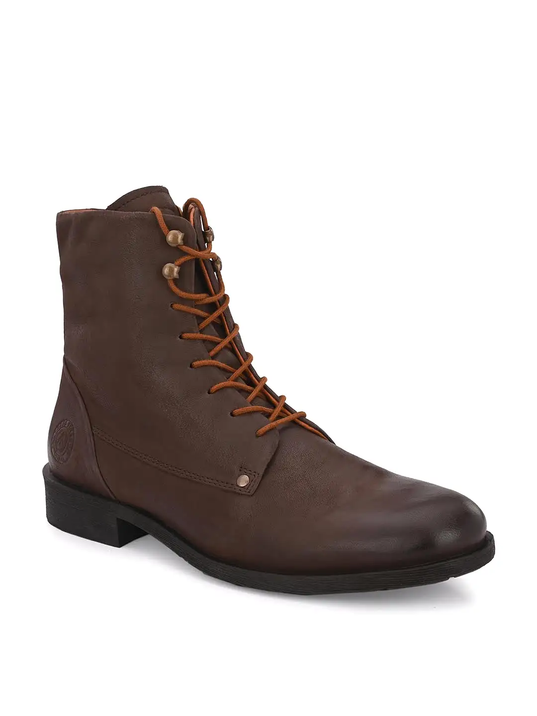 Men'S Leather Party Wear Matt Brown Boots