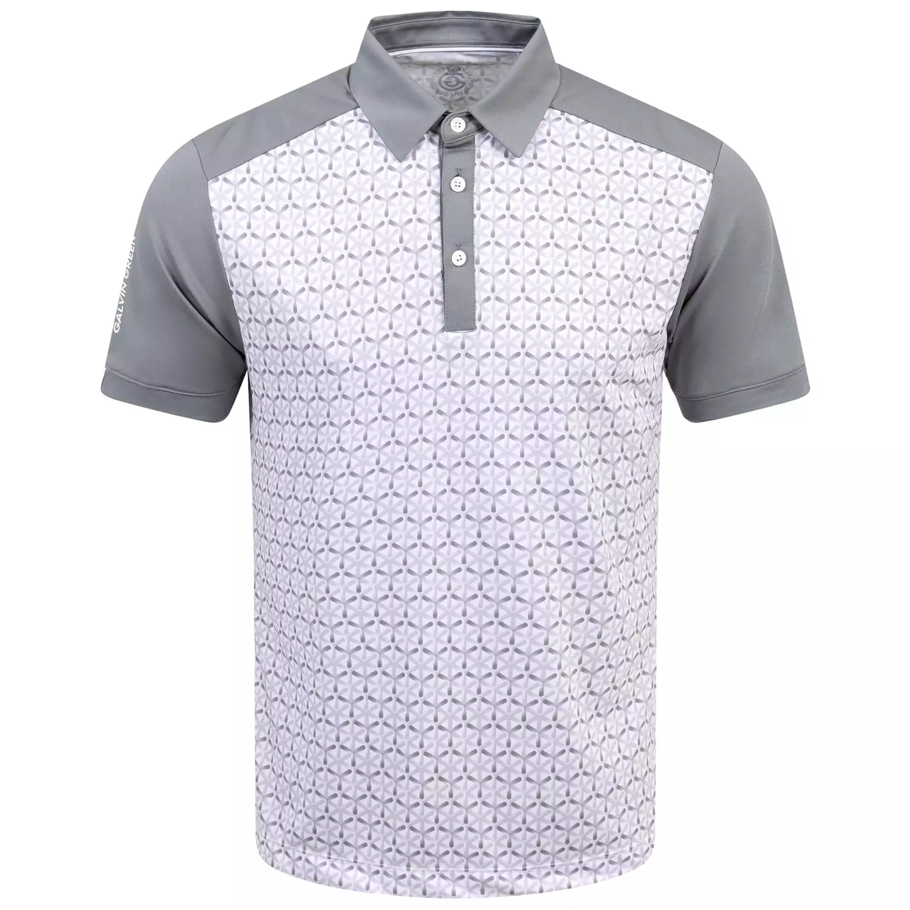 Mio Ventil8+ Printed Polo Cool Grey/Sharkskin - SS24