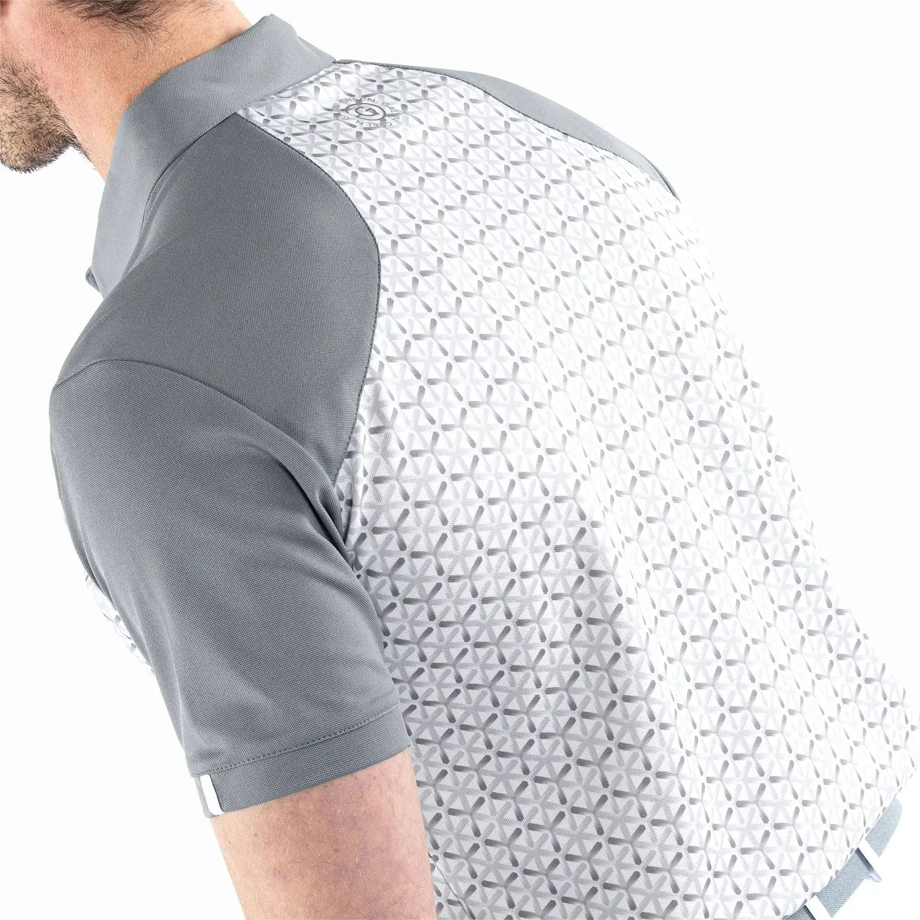 Mio Ventil8+ Printed Polo Cool Grey/Sharkskin - SS24