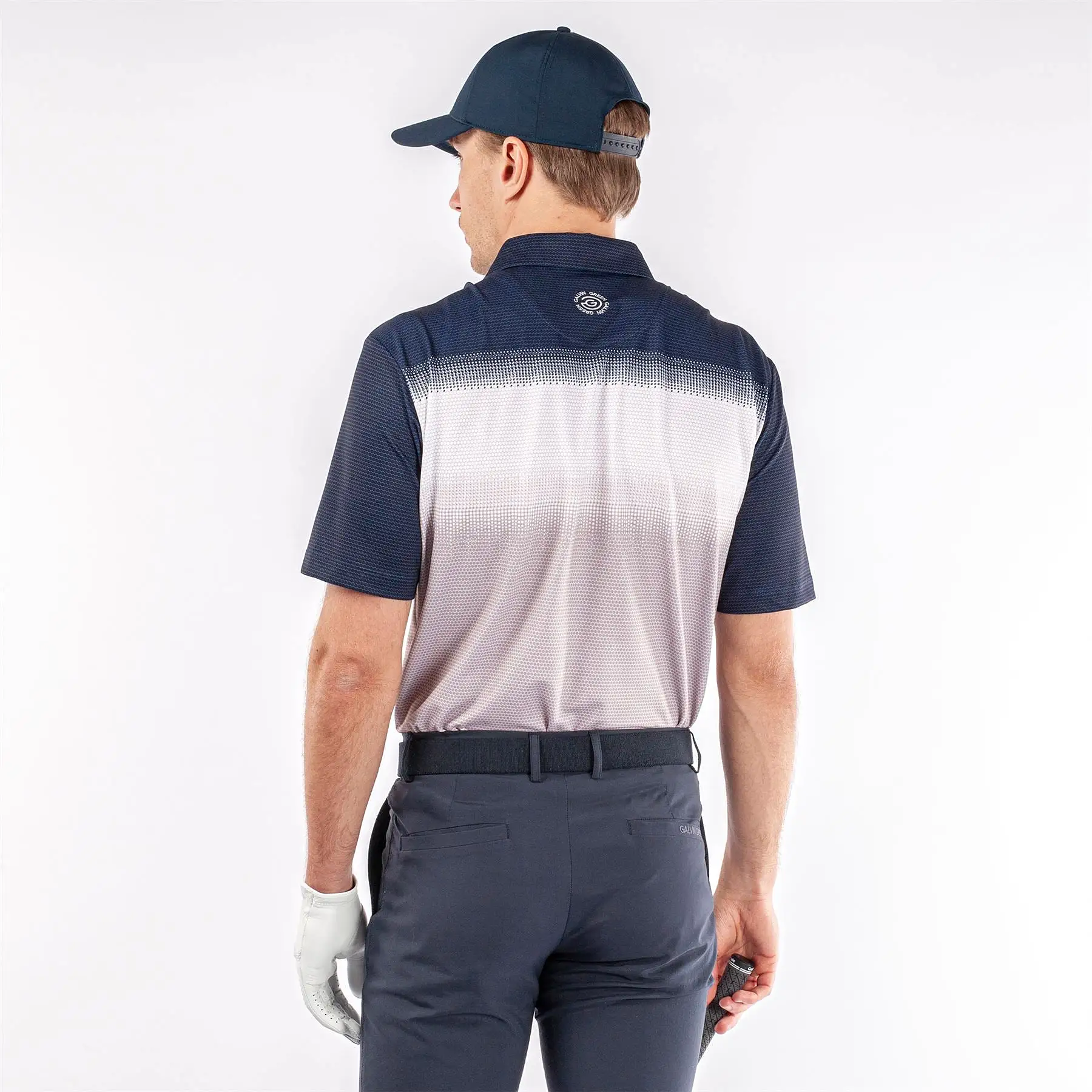 Mo Ventil8+ Stretch Regular Fit Polo Cool Grey/White/Navy - 2024