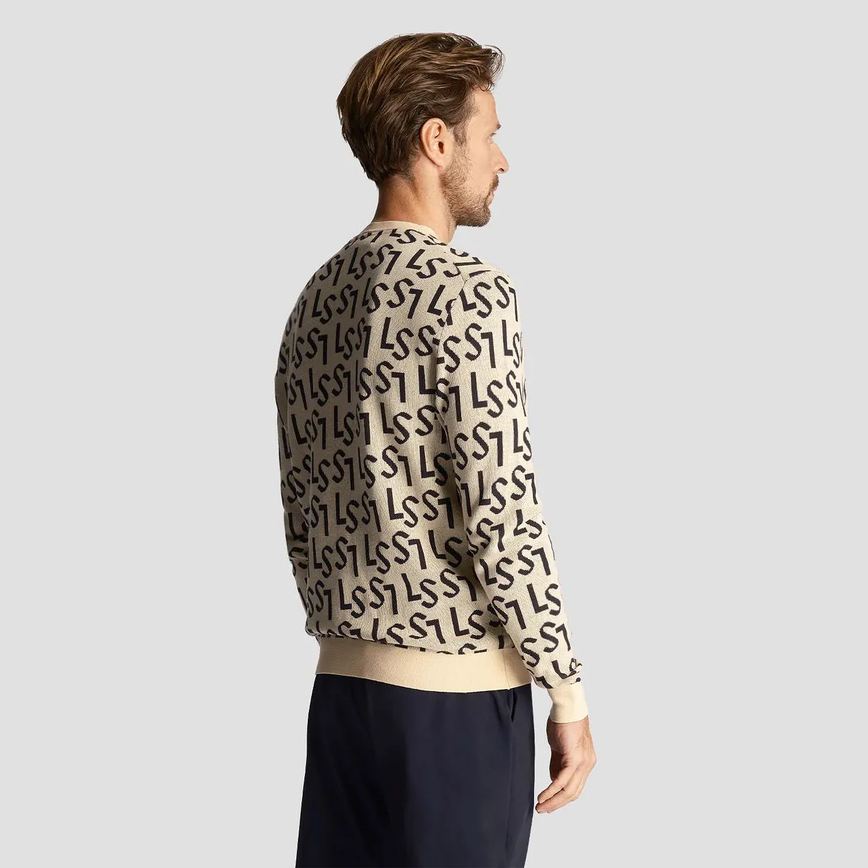 Monogram Knitted Crew Neck Sand Dune - SS24