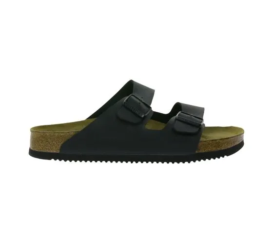 Mules de hombre BIRKENSTOCK Arizona Prof fabricados en Alemania ancho normal 1018222 negro