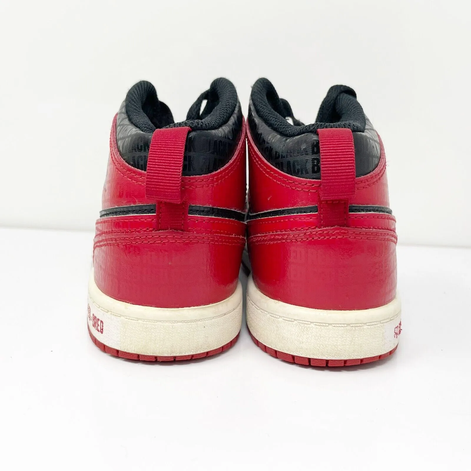 Nike Boys Air Jordan 1 Mid DM9651-001 Red Basketball Shoes Sneakers Size 3Y