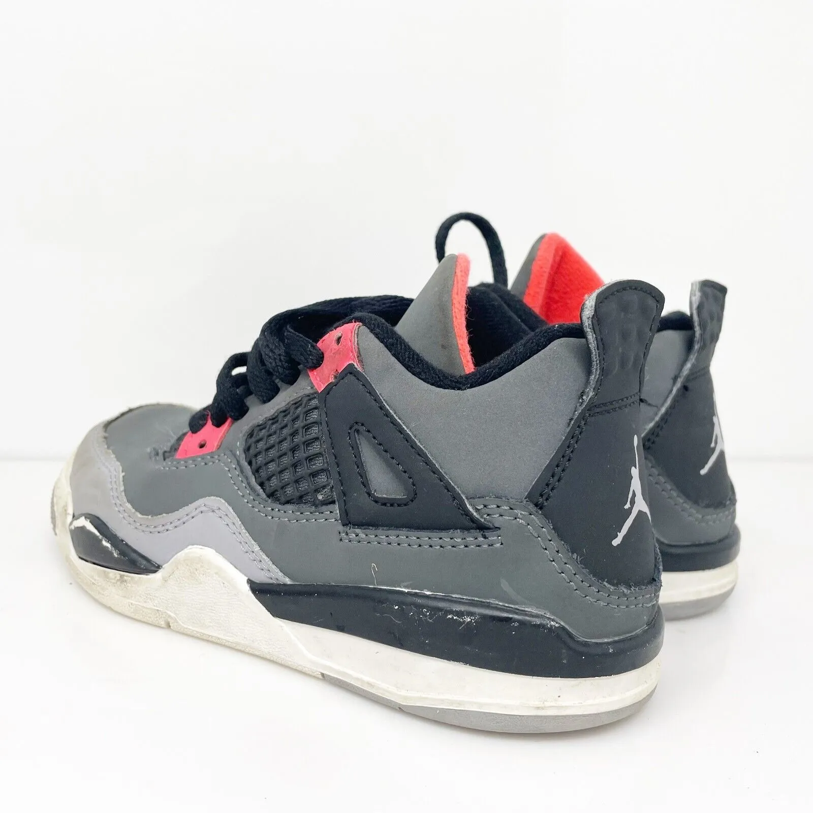 Nike Boys Air Jordan 4 BQ7669-016 Gray Basketball Shoes Sneakers Size 11.5C