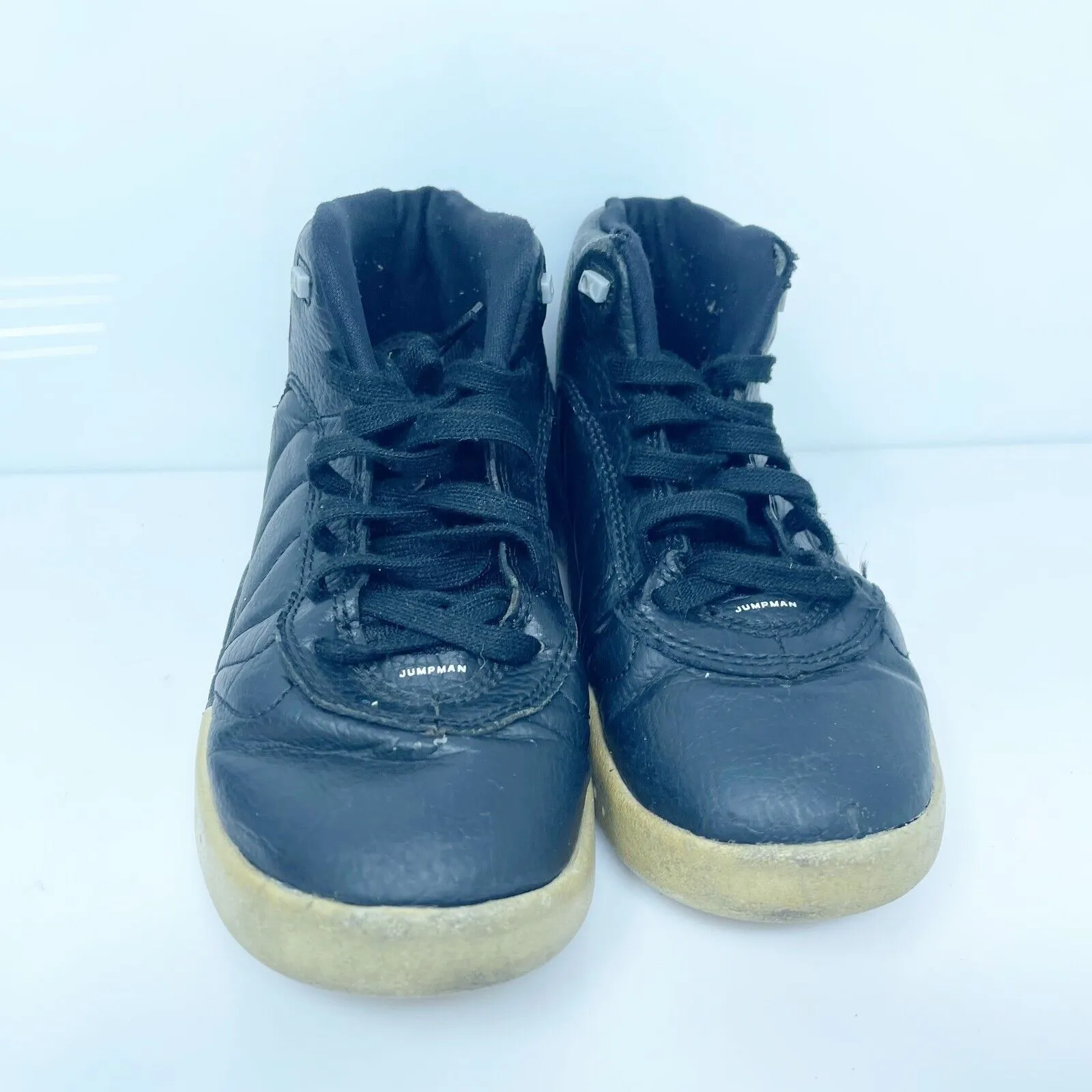 Nike Boys Air Jordan Jumpman Pro 909419-022 Black Basketball Shoes Sneakers 1Y