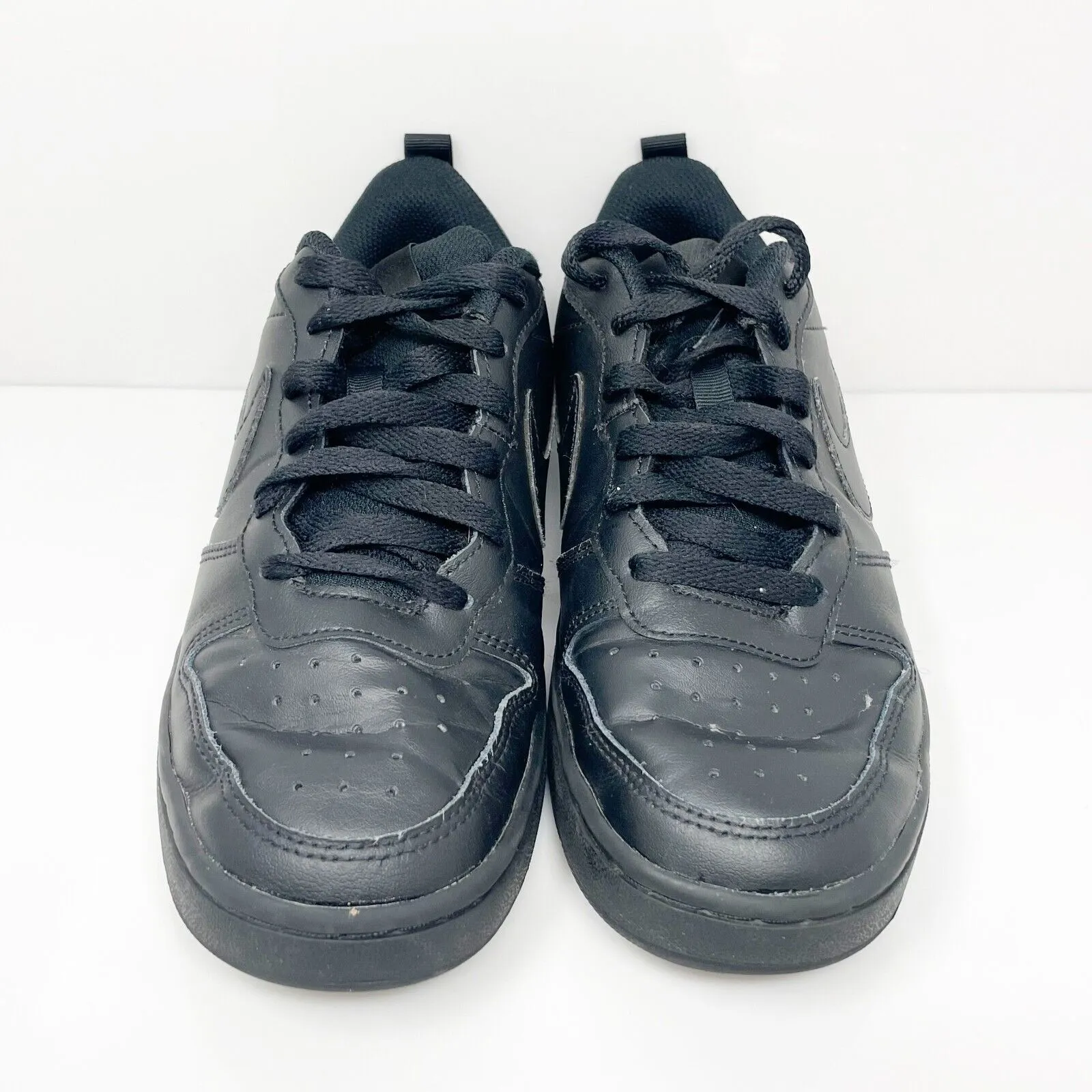 Nike Boys Court Borough Low 2 BQ5448-001 Black Casual Shoes Sneakers Size 6Y