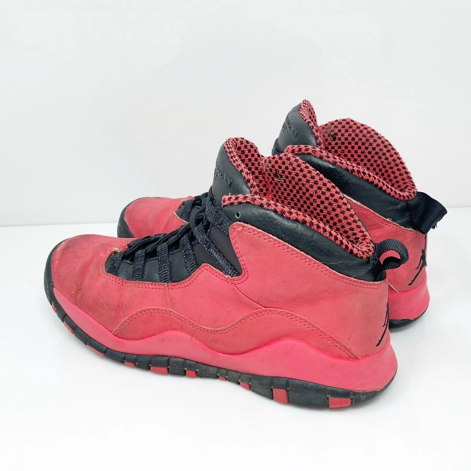 Nike Girls Air Jordan 10 487211-605 Red Basketball Shoes Sneakers Size 5Y