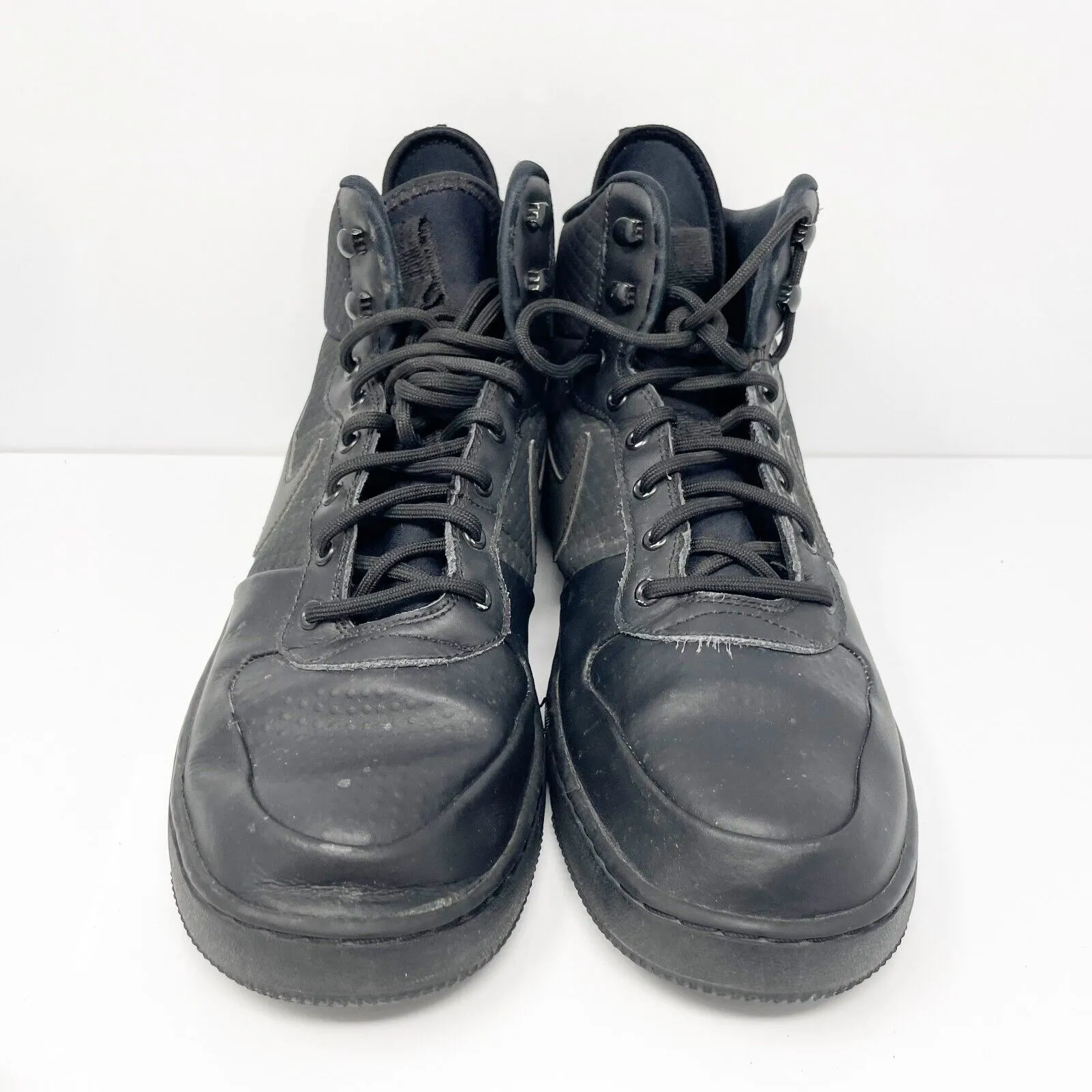 Nike Mens Court Borough Mid AA0547-002 Black Basketball Shoes Sneakers Size 12