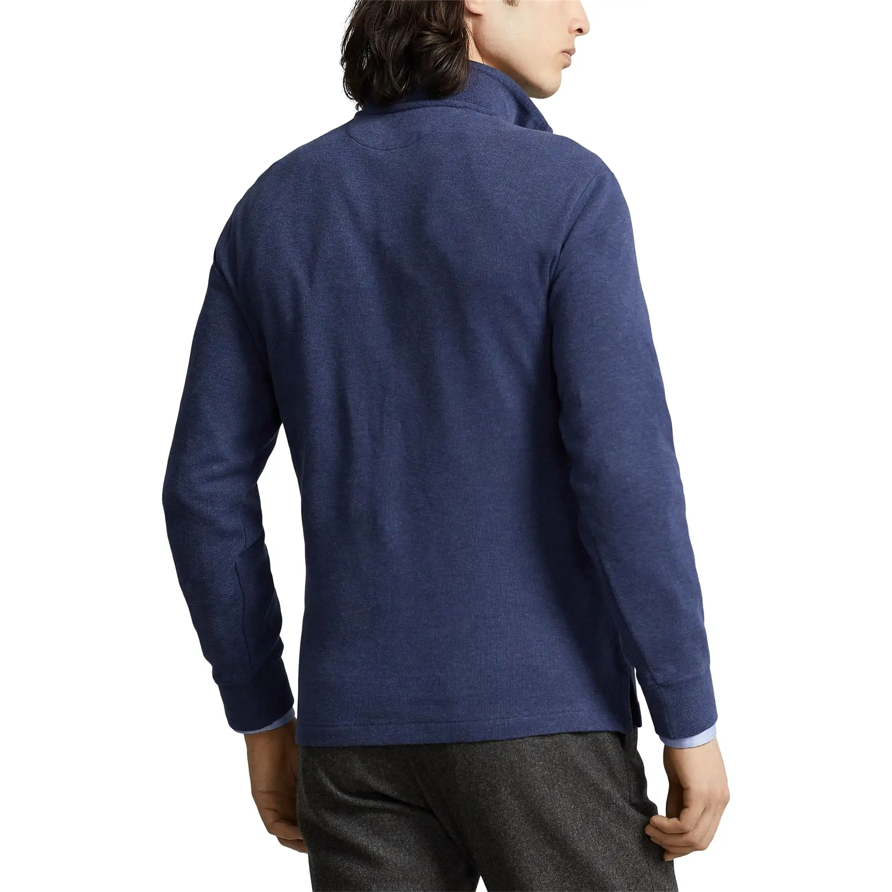 Polo Golf Cotton Half Zip Spring Navy Heather - AW23