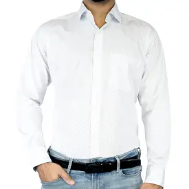 Premium spotted white formal shirt