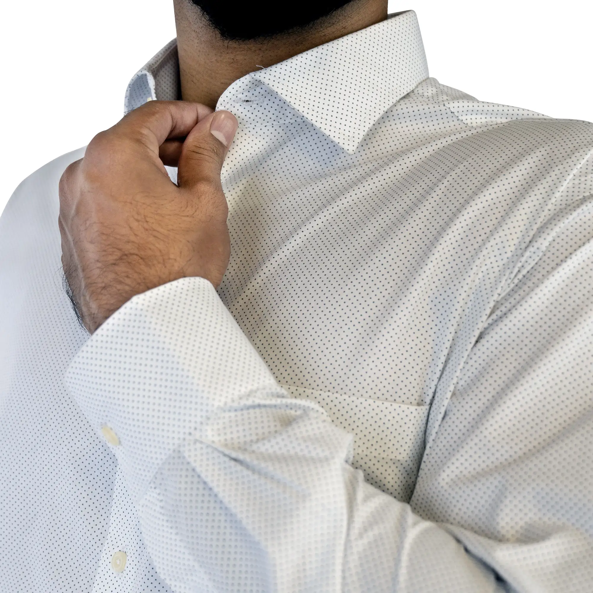 Premium spotted white formal shirt