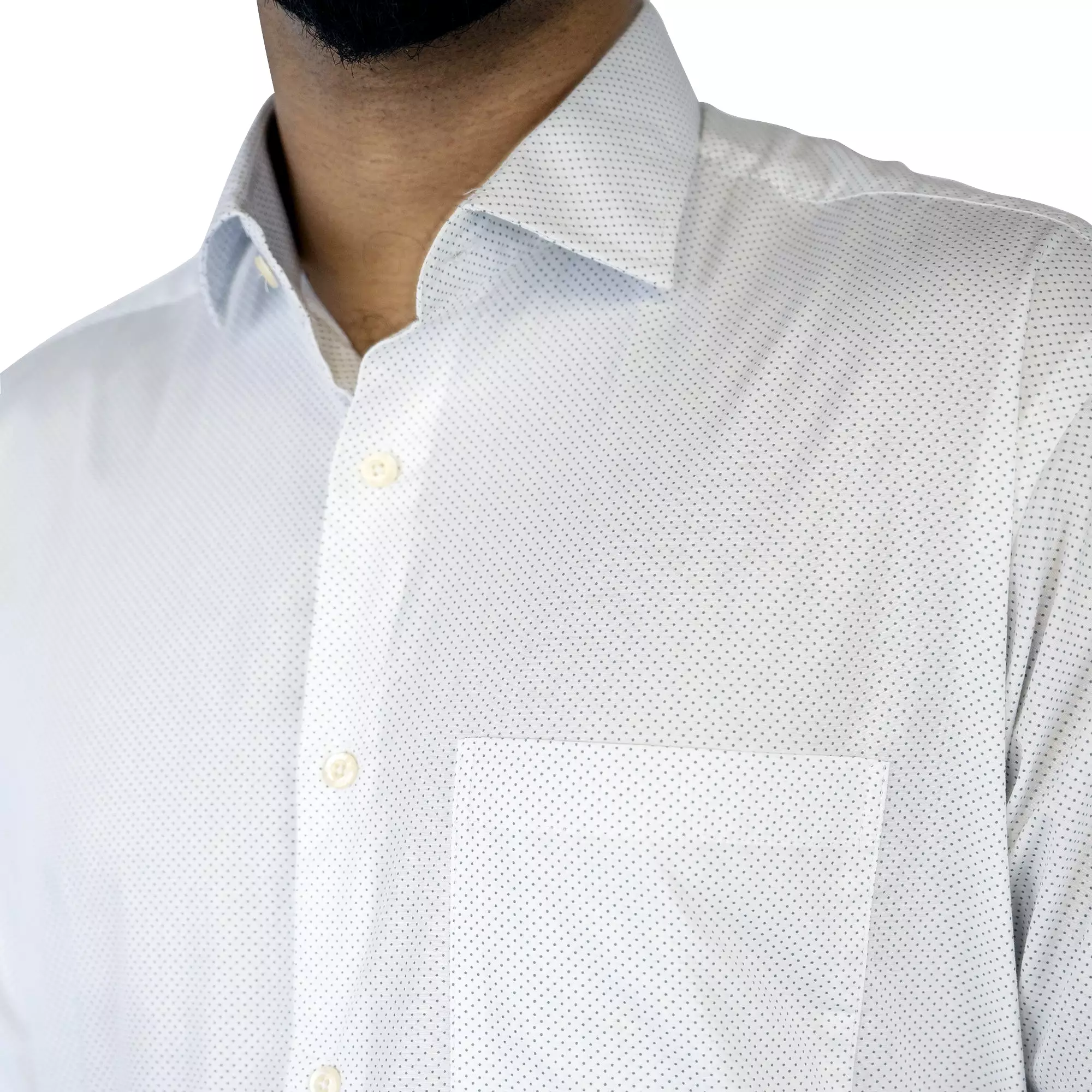 Premium spotted white formal shirt