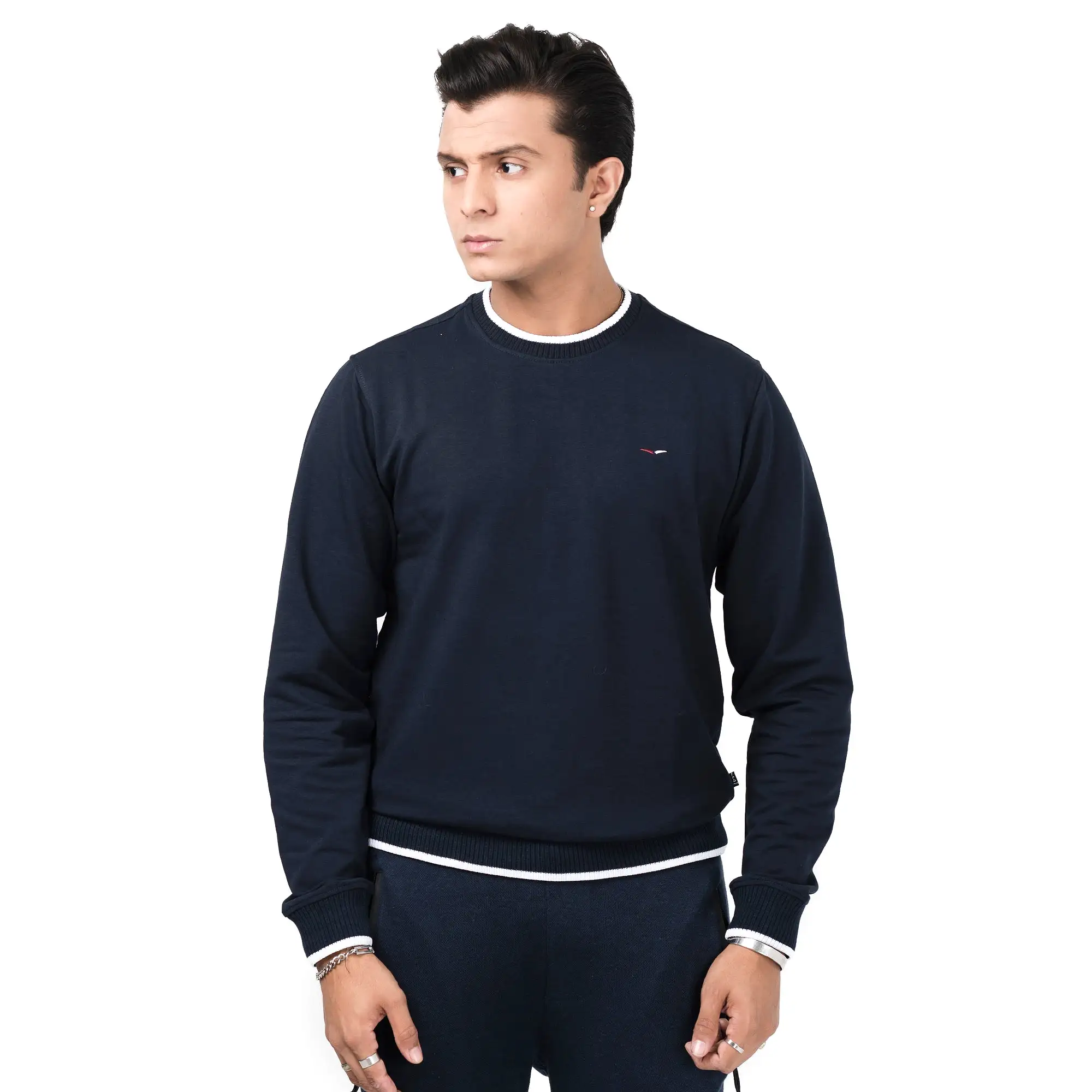 Pullover Sweatshirt-Navy