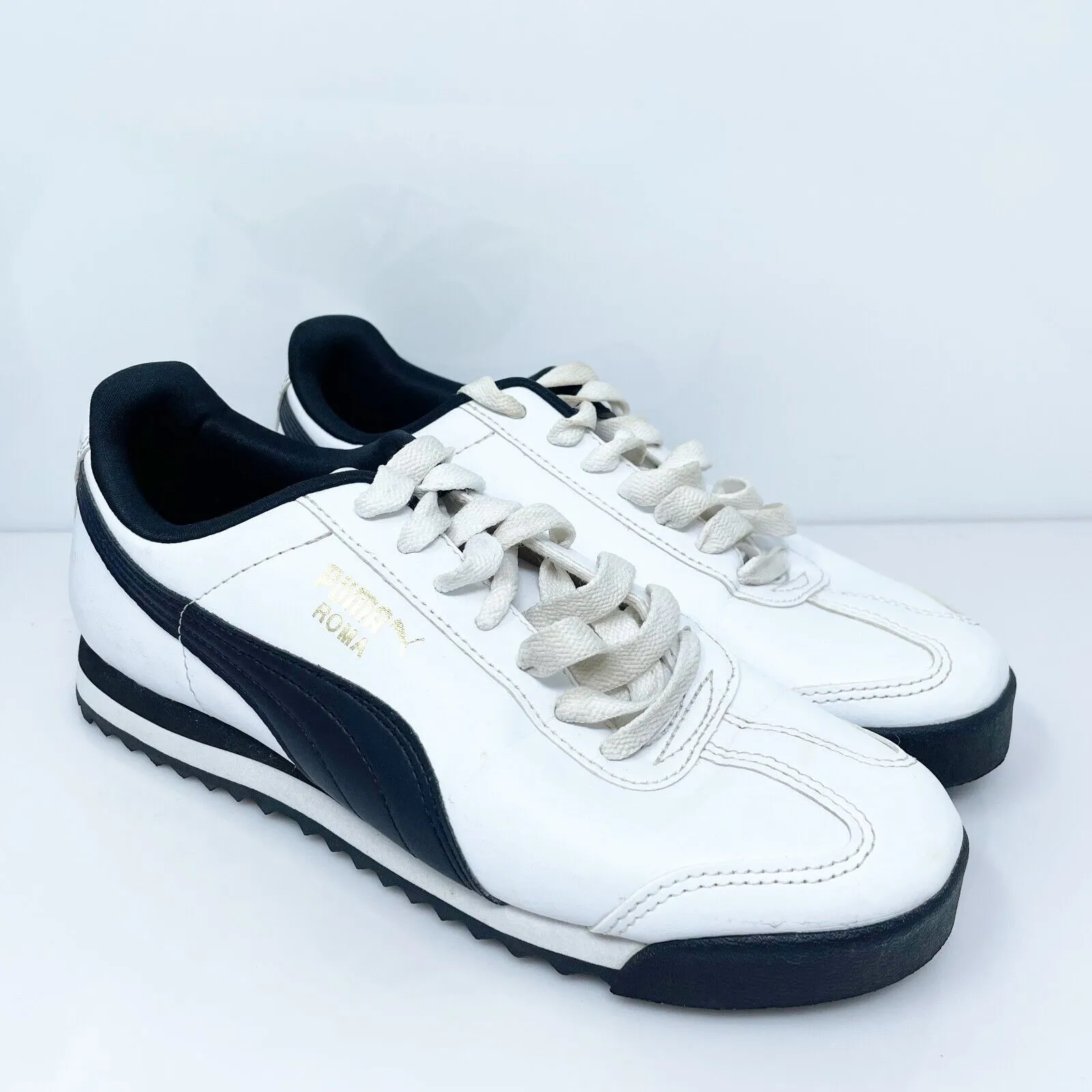 Puma Mens Roma Basic 353572-04 White Casual Shoes Sneakers Size 6.5