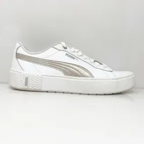 Puma Womens Smash Platform V2 381450-01 White Casual Shoes Sneakers Size 9