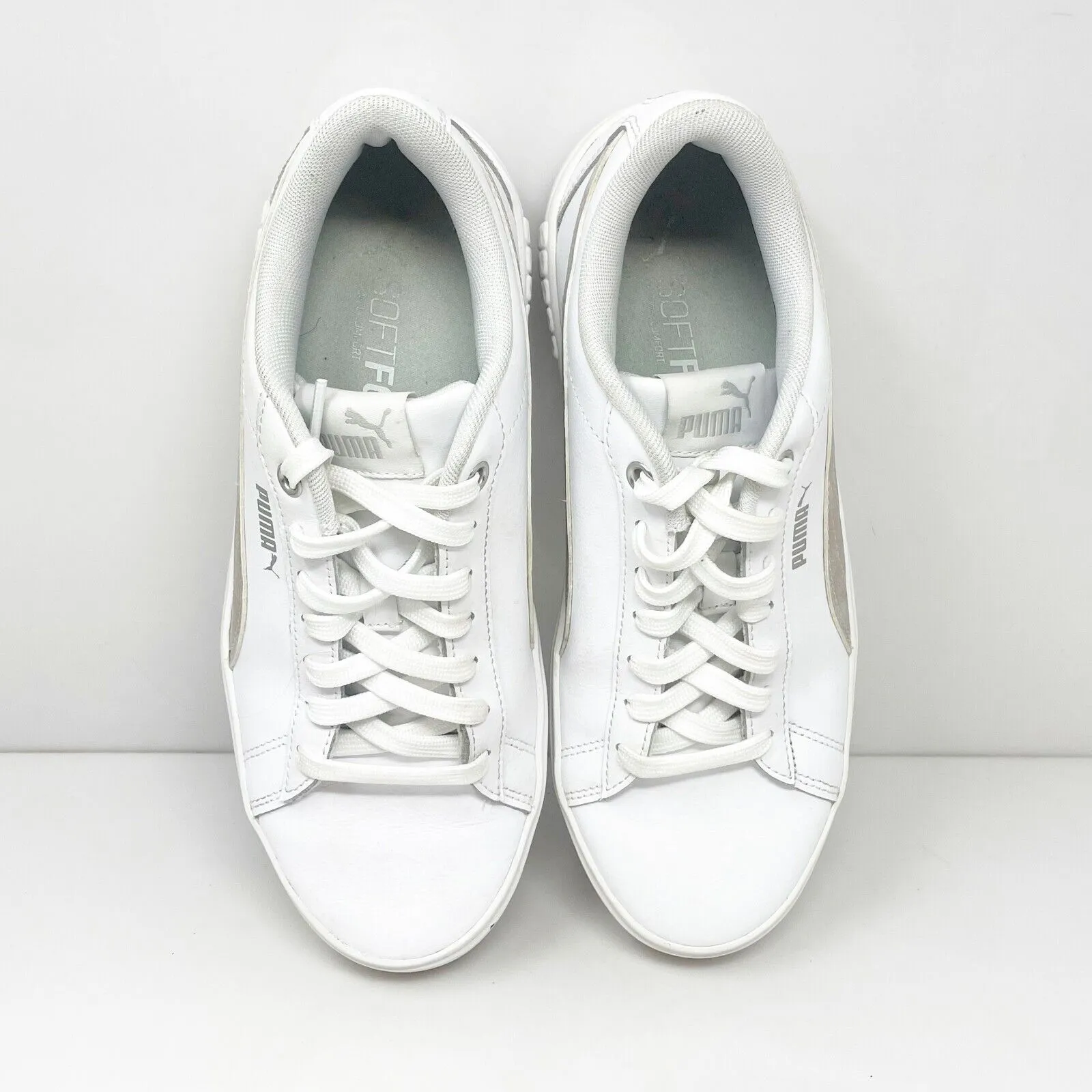 Puma Womens Smash Platform V2 381450-01 White Casual Shoes Sneakers Size 9